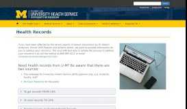
							         Health Records | University Health Service								  
							    
