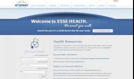 
							         Health Resources - Esse Health								  
							    