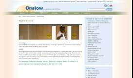 
							         Health & Safety | Onslow Memorial Hospital								  
							    