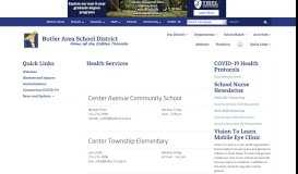 
							         Health Services - Butler Area School District								  
							    