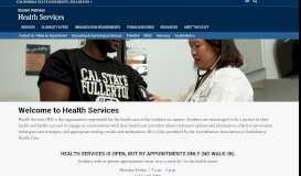 
							         Health Services - Cal State Fullerton								  
							    