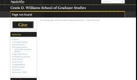 
							         Health Services | Cratis D. Williams School of Graduate Studies								  
							    