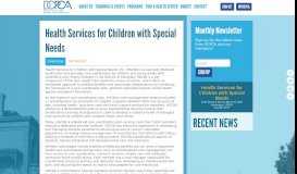 
							         Health Services for Children with Special Needs								  
							    