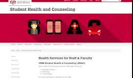 
							         Health Services for Staff, Faculty & Retirees :: Student ... - UNM SHAC								  
							    