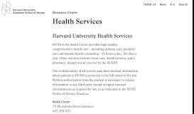
							         Health Services - Harvard Graduate School of Design								  
							    