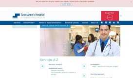 
							         Health Services in Fall River MA | Saint Anne's Family Hospital								  
							    