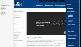 
							         Health Services - Seton Hall University - South Orange								  
							    