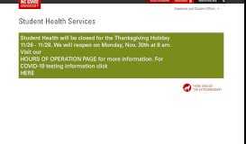 
							         Health Services | Student - NC State University								  
							    
