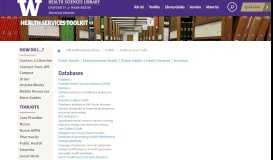 
							         Health Services Toolkit | UW Health Sciences Library								  
							    