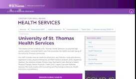 
							         Health Services – University of St. Thomas – Minnesota								  
							    