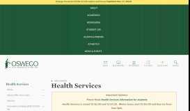 
							         Health Services | Walker Health Center - SUNY Oswego								  
							    