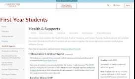 
							         Health & Supports | First-Year Students | Haverford College								  
							    