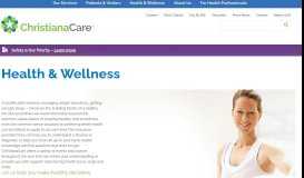 
							         Health & Wellness – Christiana Care Health System								  
							    