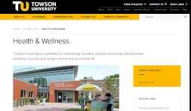 
							         Health & Wellness | Towson University								  
							    
