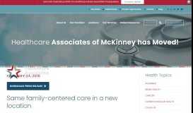 
							         Healthcare Associates of McKinney has Moved! - Healthcare ...								  
							    