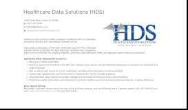 
							         Healthcare Data Solutions (HDS) - PBA Health								  
							    