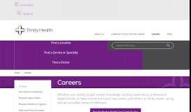 
							         Healthcare Employment Opportunities & Careers - Trinity Health								  
							    