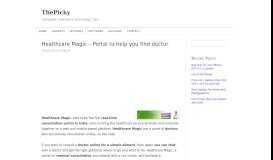 
							         Healthcare Magic - Portal to help you find doctor • ThePicky								  
							    