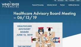 
							         Healthcare Payment Solutions | Wind River Financial								  
							    