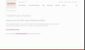 
							         Healthcare Portal | CSL Behring Australia								  
							    