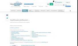 
							         Healthcare professional | definition of healthcare professional by ...								  
							    