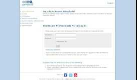 
							         Healthcare Professionals Portal Log In - Health Network Laboratories								  
							    