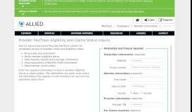 
							         Healthcare Provider FastTrack - Eligibility & Claim Status Request								  
							    