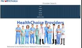 
							         HealthChoice - Network Provider Search								  
							    