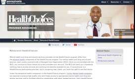 
							         HealthChoices - Behavioral HealthChoices - Community HealthChoices								  
							    