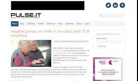 
							         HealthConnex on FHIR in the wild with TCM interface - Pulse+IT								  
							    