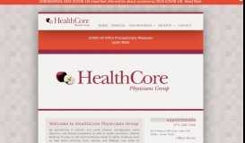
							         HealthCore Physicians Groups |								  
							    