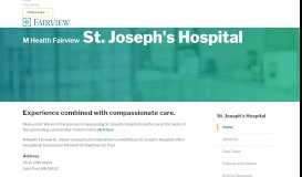 
							         HealthEast St. Joseph's Hospital - Fairview								  
							    