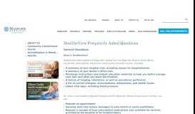 
							         HealthEView | Magruder Hospital | Frequently Asked Questions								  
							    