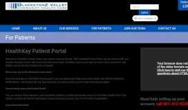 
							         HealthKey Patient Portal - Blackstone Valley Community Health Care								  
							    