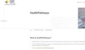 
							         HealthPathways | Capital Health Network								  
							    