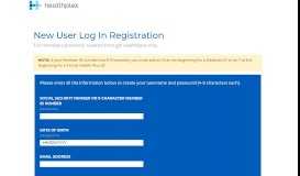 
							         Healthplex >> Member >> New User Login Registration								  
							    