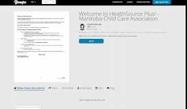 
							         HealthSource Plus! - Manitoba Child Care Association - Yumpu								  
							    