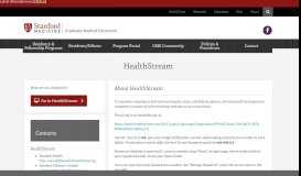 
							         HealthStream | Graduate Medical Education | Stanford Medicine								  
							    