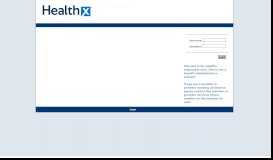 
							         Healthx - Client Login								  
							    