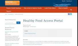 
							         Healthy Food Access Portal | County Health Rankings & Roadmaps								  
							    