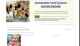 
							         Healthy Food Access Portal | Sustainable Food Systems Sourcebook								  
							    