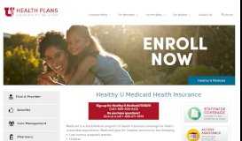 
							         Healthy U Medicaid Health Insurance - University of Utah Health Plans								  
							    
