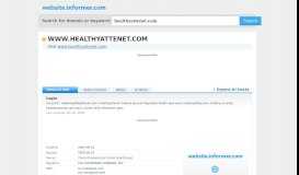 
							         healthyattenet.com at Website Informer. Login. Visit ...								  
							    