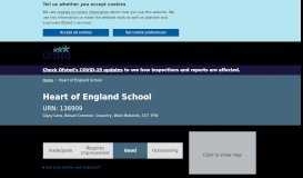 
							         Heart of England School - Ofsted								  
							    