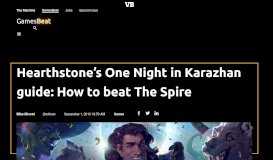 
							         Hearthstone's One Night in Karazhan guide: How to beat The Spire ...								  
							    