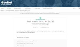 
							         Heat map in Portal for ArcGIS | GeoNet, The Esri Community | GIS ...								  
							    