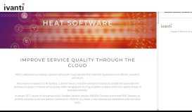 
							         Heat Software: Improve service quality through the cloud | Ivanti								  
							    
