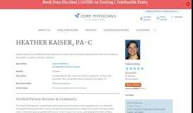
							         Heather Kaiser, PA-C - New Hampshire - Core Physicians								  
							    