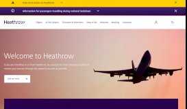
							         Heathrow: Welcome to Heathrow Airport								  
							    