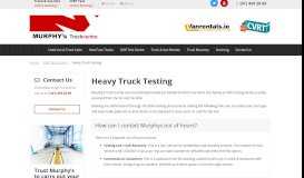 
							         Heavy Truck Testing | Dublin, Ireland | Murphy's Truck Centre								  
							    